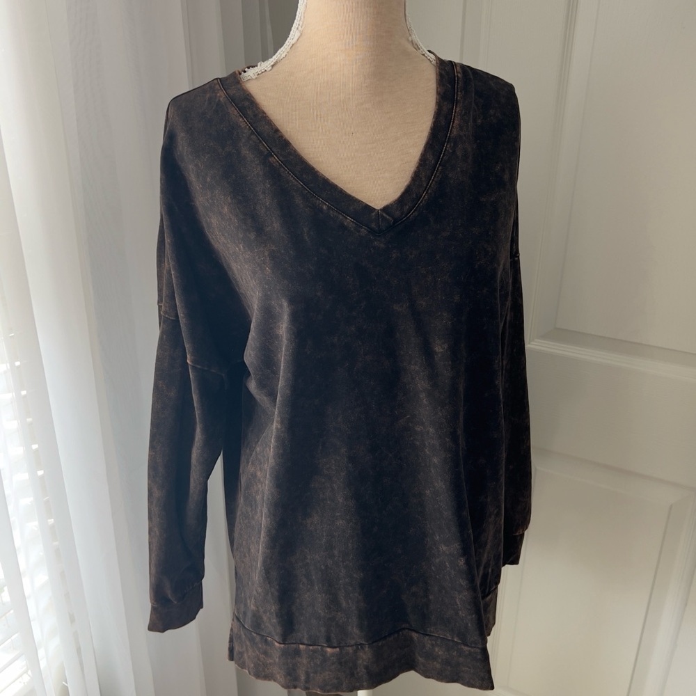 Zenana Signature Acid Wash Sweatshirt